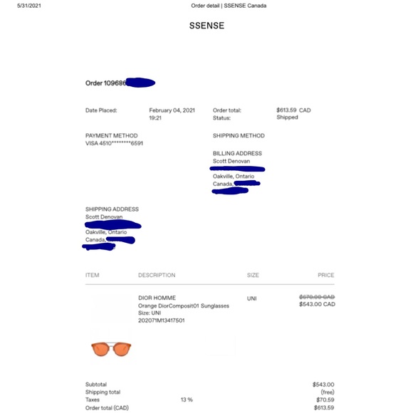 SOLD Dior Composit Orange Mirror Lenses - Picture 13 of 13